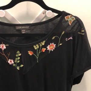 18/20 Embroidered mesh panel tee